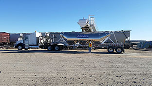 Frac Sand Being Loaded In Adams Truck